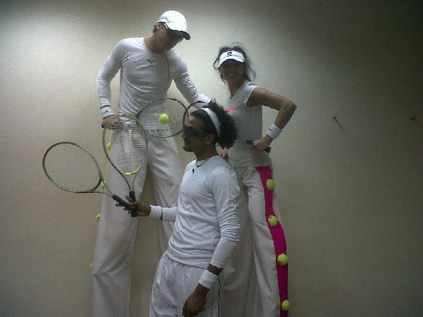 Tennis Stilt Walkers