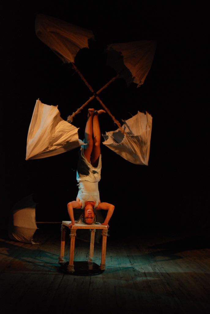 Umbrella Foot Juggler performance