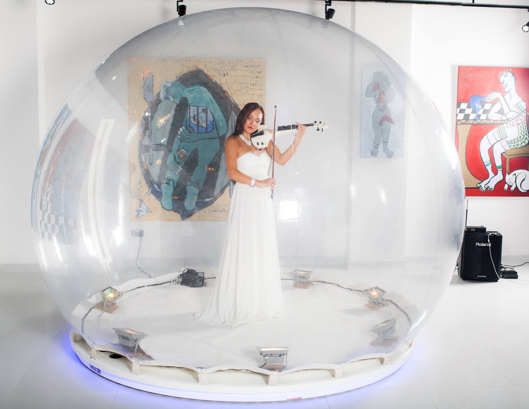 Violinist in a Bubble