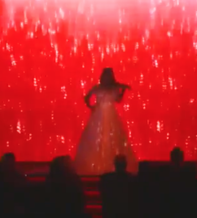 Violinist LED Mapping Show performance