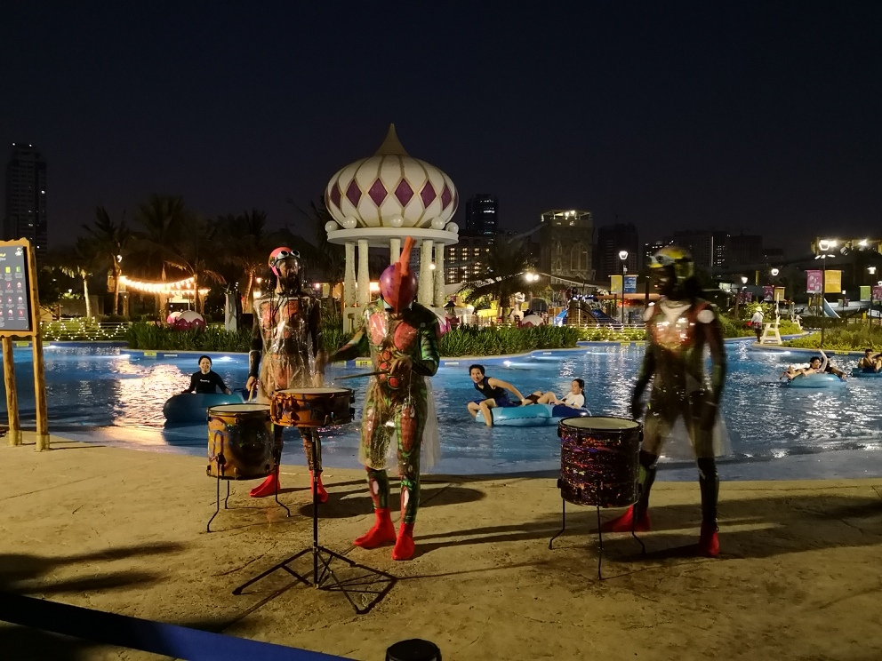 Water/ Paint Drummers performance
