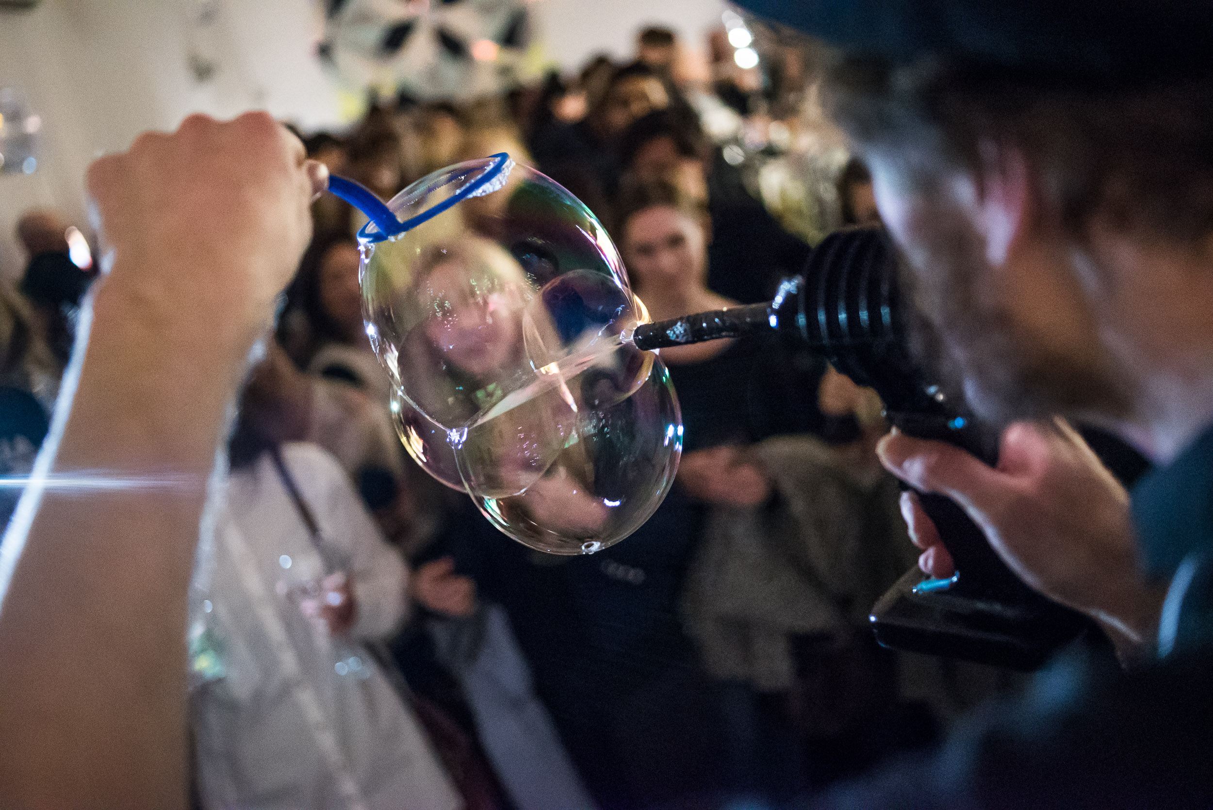 World Tallest Bubble Man performance
