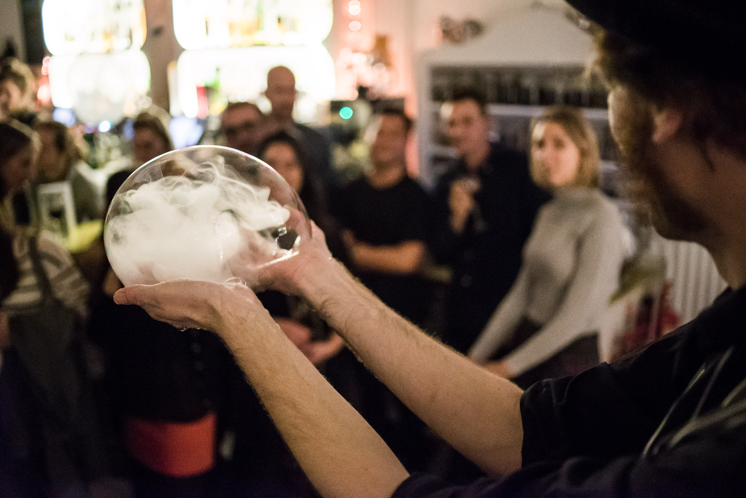 World Tallest Bubble Man performance