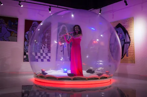 Violinist in a Bubble