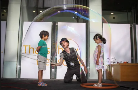 World Tallest Bubble Man