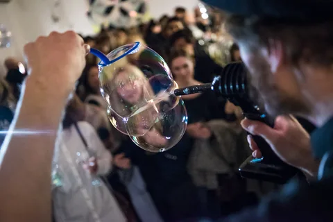 World Tallest Bubble Man