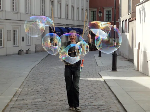 World Tallest Bubble Man