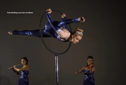 AERIALIST WITH LIVE MUSICIANS