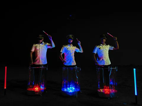 LED water drummer