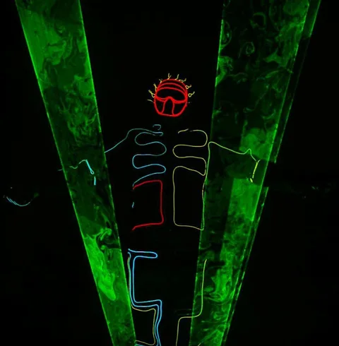 Laser Man Show with El Wire